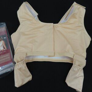 Caromed 36DD 2-8126EL Reconstruction Sports Bra Bulb Holders Champagne USA